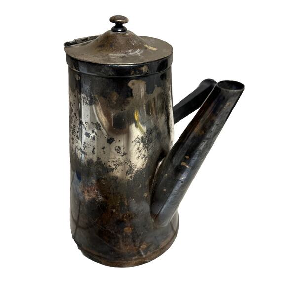 Vintage Indestructo Kettle Coffee Pot Number 1297 8 ” High 5” Round Benedict - Picture 6 of 7